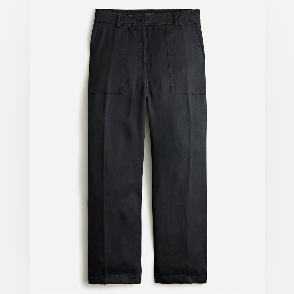 J.Crew Drapey viscose-blend twill pant BK250